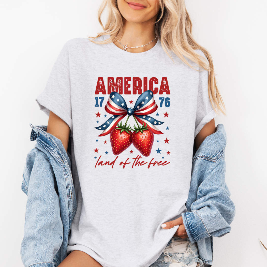 America Land Of The Free 1776 4th of July Tee