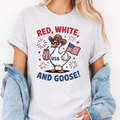 Red White And Goose 4th of July Tee