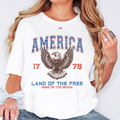 America Land Of The Free Home Of The Brave 4th of July Tee